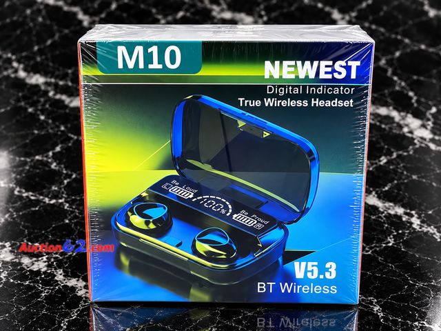 Lot 44-6014m - True Wireless Headset, M10 Digital Indicator, V5.3, BT Wireless, Appears New, A basic inspection has been given to this item. Sold AS-IS. Se...