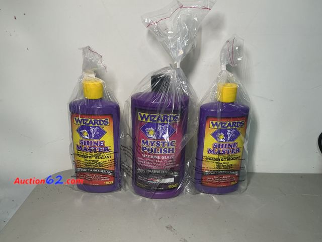 Lot 44-962p - Mix lot (3) Bottles Total Retail $83- (2 Bottles) Wizards Shine Master Polish and Breathable Sealant - 16 oz - No Wax or Free Silicone - Pol...
