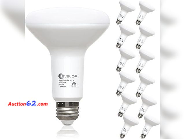 Lot 44-9063r - evelor 6-pack GU10 LED Light Bulbs,Dimmable Daylight White 5000K,Efficient 6W,600 Lumens Track Light Bulbs,20000 Hours Appears New, A basic ...