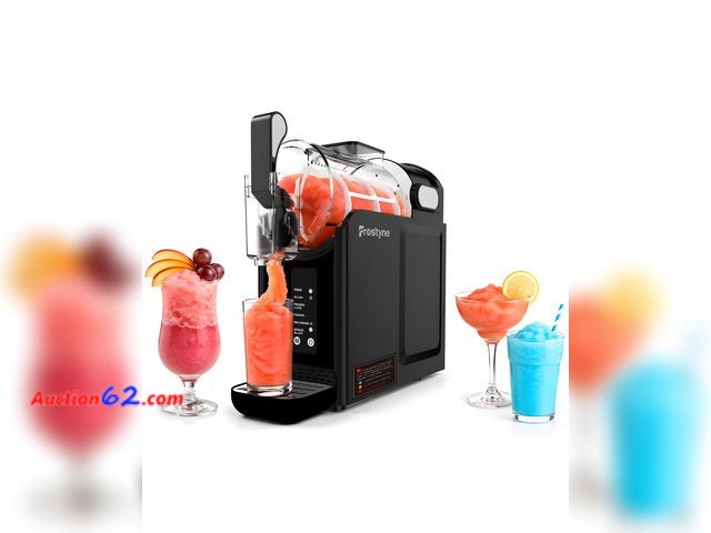Lot 44-186m - Frostyne 88oz Slushie Machine for Home with No Ice Needed, 5 Preset Programs, Self-Cleaning Function, Quiet Operation, Perfect for Making Fr...