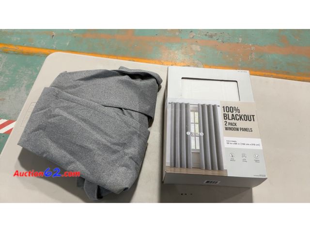 Lot 44-4079w - 100% Blackout Window Panels 2 Pack Gray Magnetic Closure Not Tested See All Photo's Appears New, A basic inspection has been given to this i...
