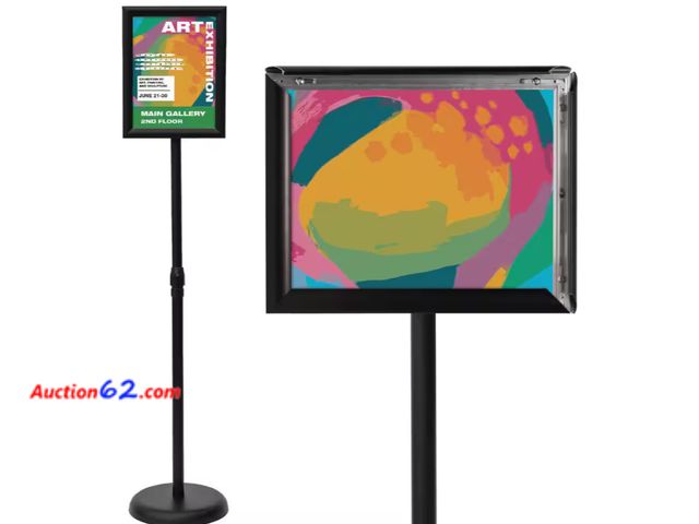 Lot 44-677b - Retail value $44- Pedestal Sign Holder 1. Appears New, A basic inspection has been given to this item. Sold AS-IS. 4. See All Photo's 5. Not...