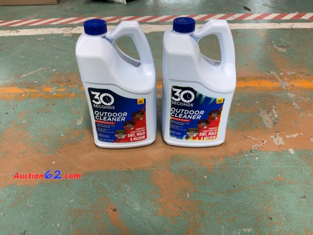 Lot 44-909p - 30 Seconds Outdoor Cleaner Concentrate - Cleans Dirt, Mold &amp; Mildew, 1 Gallon Bottle E-Commerce Return, A basic inspection has been give...