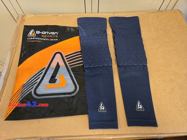 Lot 44-6530q - Size XS Padded Sports Arm Compression Sleeve for Men, Women - Arm Sleeve Elbow Pads - Football, Baseball, Basketball - 1 Pair Appears New, A...