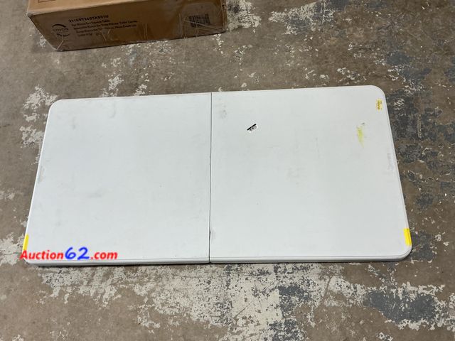 Lot 44-1593w - peakform Folding Table - 4" - White, Portable E-Commerce Return, A basic inspection has been given to this item. Sold AS-IS. See All Photo's...