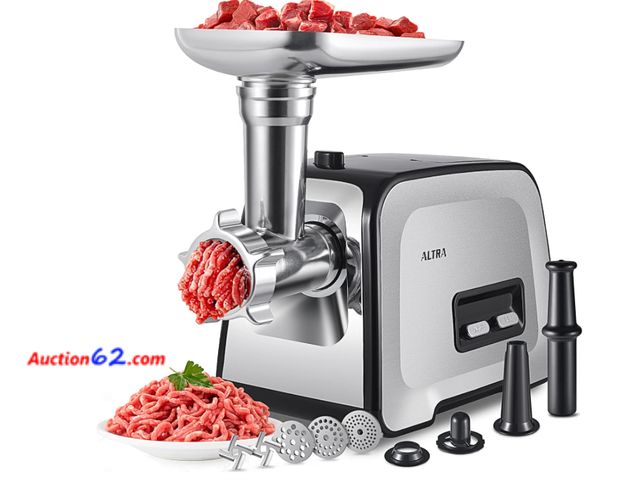 Lot 44-1727f - Meat Grinder, Sausage Stuffer, [2800W Max] Electric Meat Mincer with Stainless Steel Blades &amp; 3 Grinding Plates,Sausage Maker &amp; Kubb...