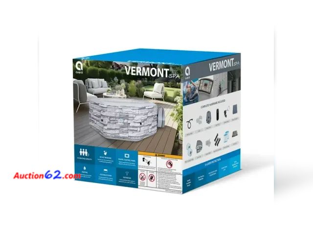 Lot 44-150w - Avenli Vermont 3-5 Person Inflatable Hot Tub Spa- Missing Filter Cartridges and (1) Cartridge Holder, Otherwise New