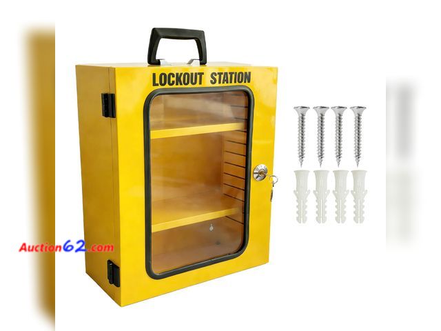 Lot 44-1695e - $89.99 Retail price - BULANGDI Lockout Tagout Station, Lock Out Tag Out Station Unfilled, Wall Mount Transparent visualisation Loto Kit Boar...