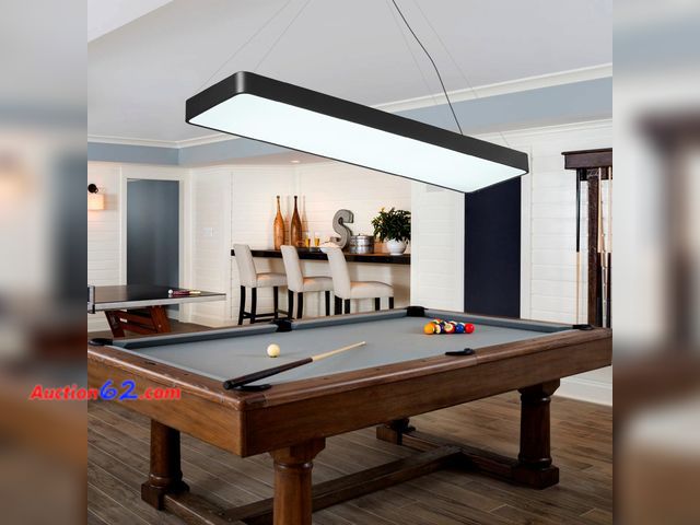 Lot 44-1516o - $99.99 Retail price - LED Billiard &amp; Pool Table Light Hanging Light Over Pool Table for for 7'-8' Billiard Table,50W, Remote Control, Di...