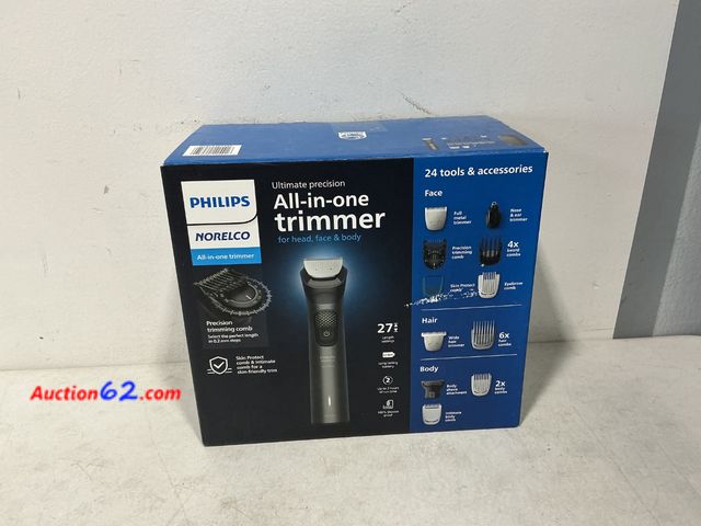 Lot 44-835 - Philips Norelco All-in-One Trimmer 24 Tools &amp; Accessories See All Photo's E-Commerce Return, A basic inspection has been given to this i...