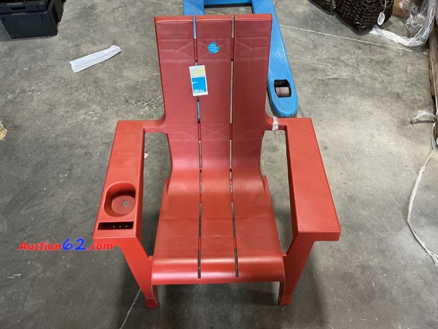 Lot 44-337e - Room Essentials Stacking Adirondack Chair - Cinnamon Red See All Photo's E-Commerce Return, A basic inspection has been given to this item. ...