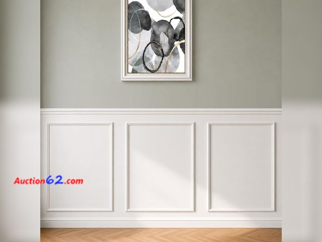 Lot 44-1669w - 3 Set Peel and Stick Wall Molding Kit, Premade Self Adhesive Wainscoting Panels,Ready to Assemble Accent Molding Trim for Interior Wall Moul...