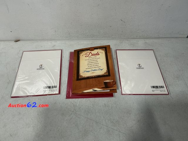 Lot 44-947 - Lot of 3 - OJsensai Fathers Day Card for Dad from Kids Son Daughter, Best Dad Ever Card, Award Certificate Fathers Day Card, Happy Fathers D...