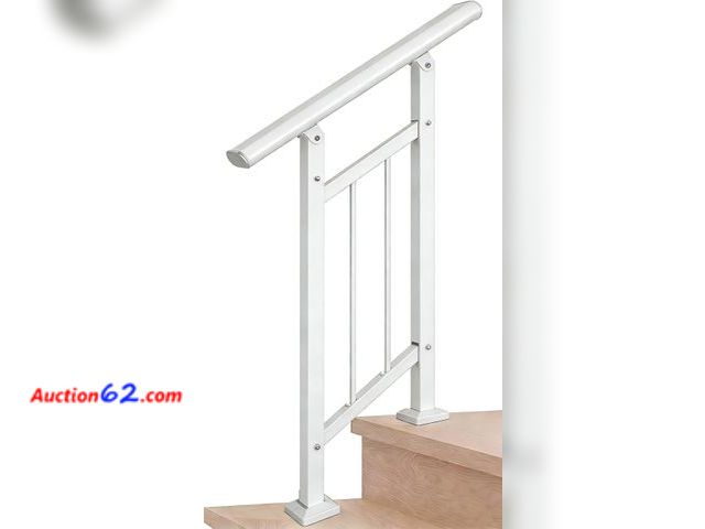 Lot 44-1624w - $99 Retail price - Hand Rails for Outdoor Steps，Stair Handrail &amp; Indoor Stair Railing Kit，Railings for Outdoor Steps for Fence &amp; Out...