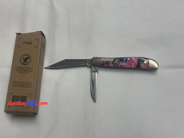 Lot 44-6067o - Eagles edge 2 blade peanut knife. #71202. NEW. Opened for photos only. Approximately 3.5 inches long. See All Photo's Tested & Working Never...