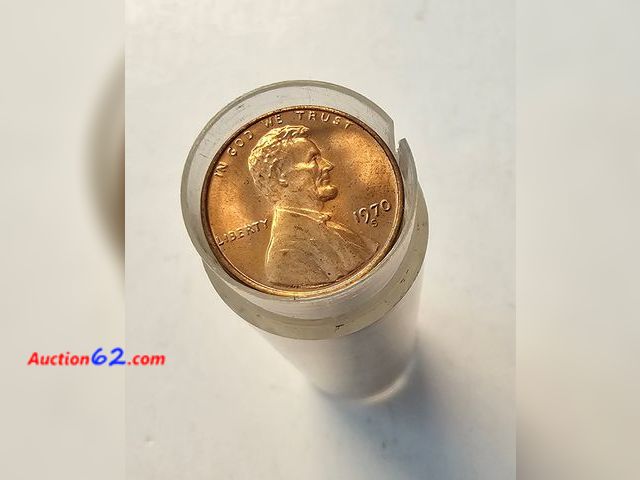 Lot 44-8329u - 1970-S BRILLIANT UNCIRCULATED ROLL OF LINCOLN MEMORIAL CENTS. MINTED IN SAN FRANCISCO.-NT