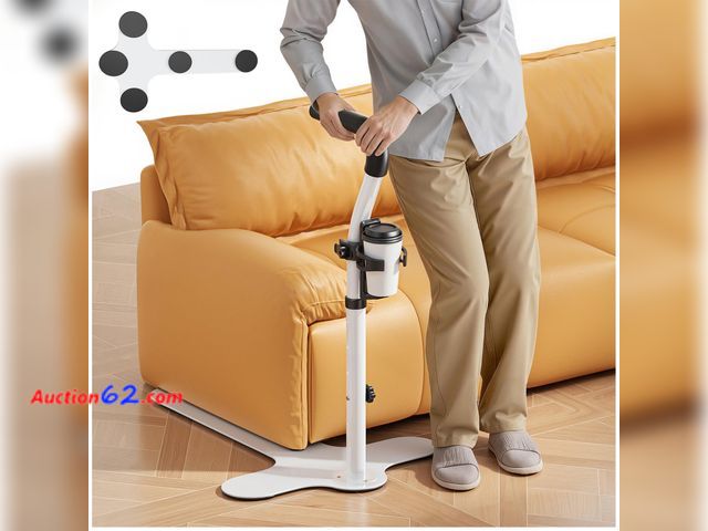 Lot 44-192 - $76.99 Retail price - AKIMRABY Heavy-Duty Couch Stand Assist, Height-Adjustable Chair Assist for Elderly with Non-Slip Handle &amp; Cup Hold...