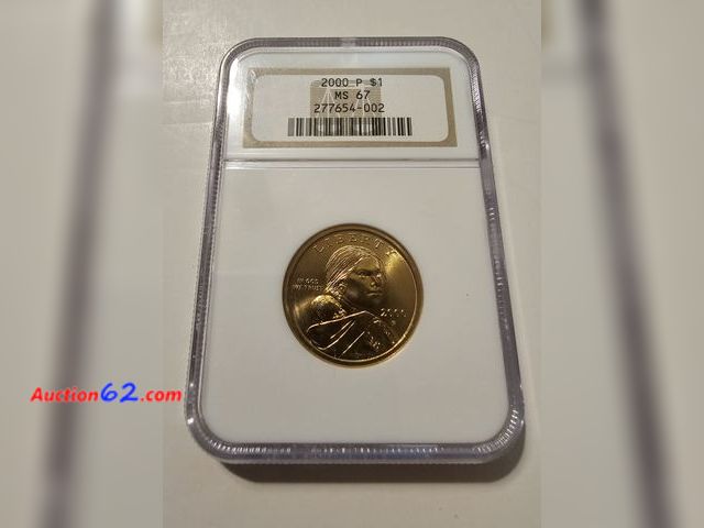 Lot 44-8360w - 2000-P SACAGAWEA DOLLAR GRADED MS67 (MINT STATE) BY NGC. MINTED IN PHILADELPHIA.-NT