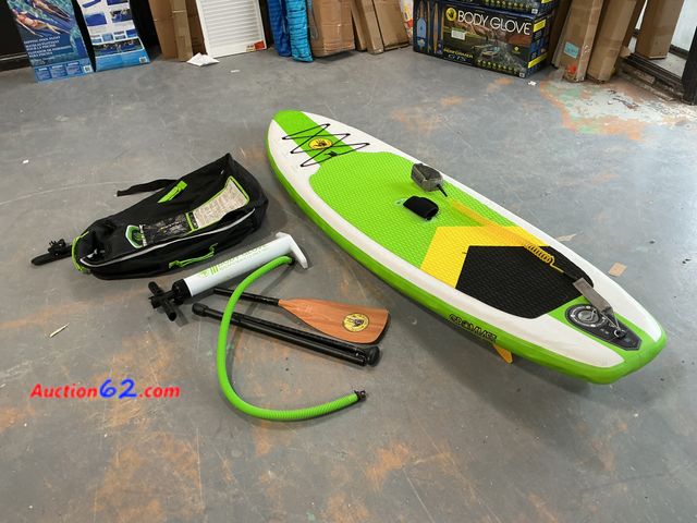 Lot 44-02w - Body Glove Inflatable Stand up Paddle Board - Holding Air- Pump Not Tested E-Commerce Return, A basic inspection has been given to this item...