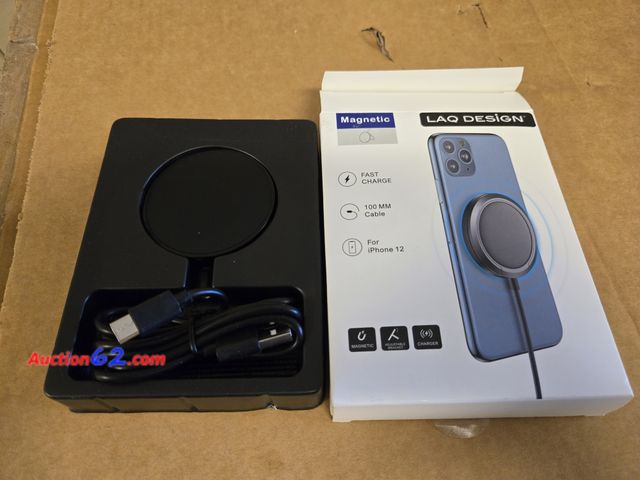Lot 44-6542p - LAQ DESiGN Wireless Charger with Fast Charging Capability,Compatible with iPhone and Samsung Galaxy S24, Google Pixel 8 | iPhone Charger Pad...