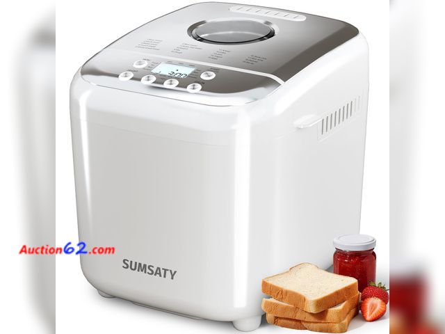 Lot 44-800 - $99.98 Retail price - SUMSATY Bread Maker, 2.2LB 16-in-1 Bread Machine Automatic Bread Maker Machine with Nonstick Pan &amp; 15H Timer &amp;...
