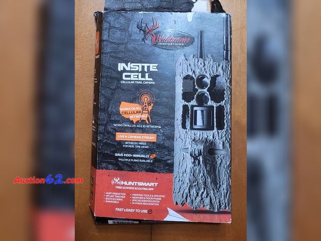 Lot 44-3165b - Wildgame Innovations Insite Cell Cellular Trail Camera - Unknown Condition, Box has damage - See Pictures 3. Used