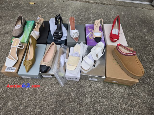 Lot 44-6983p - Lot of 13 Pairs Women's Shoes, Heels, Sandals Appears New, A basic inspection has been given to this item. Sold AS-IS.