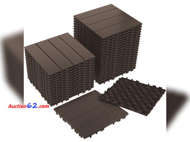 Lot 44-1671w - $85.49 Retail price - Neoaider 36PCS Plastic Interlocking Decking Tiles 12" x 12", 36 sq. ft Waterproof Outdoor Flooring All-Weather, Patio ...