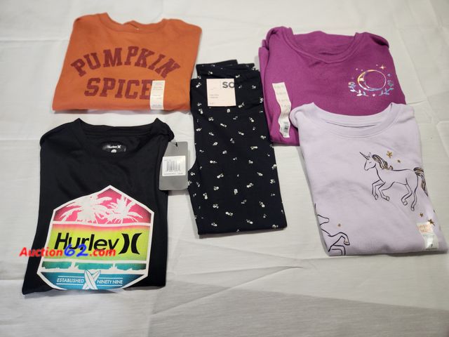 Lot 44-3611m - All new girls. 1 purple SO size 6/7 long sleeve embellished on front and back. Tag lists $14.99 from Kohls. 1 pumpkin colored SO  long sleev...