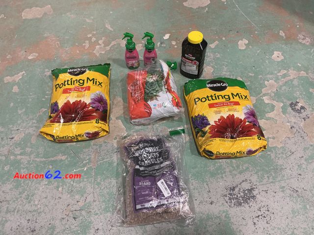 Lot 44-944 - Miracle-Gro Potting Mix, Orchid Plant Food Mist, Wood Pellets, Gardening Essentials Not Tested E-Commerce Return, A basic inspection has bee...