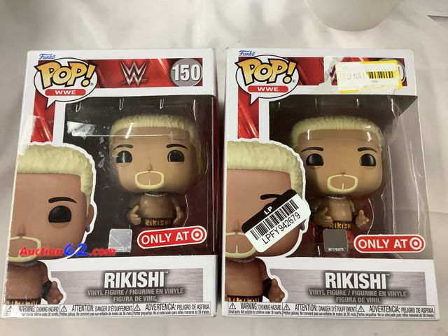 Lot 44-7525p - Lot of two rikishi WWE pop target exclusives. New. E-Commerce Return, A basic inspection has been given to this item. Sold AS-IS. See All Ph...