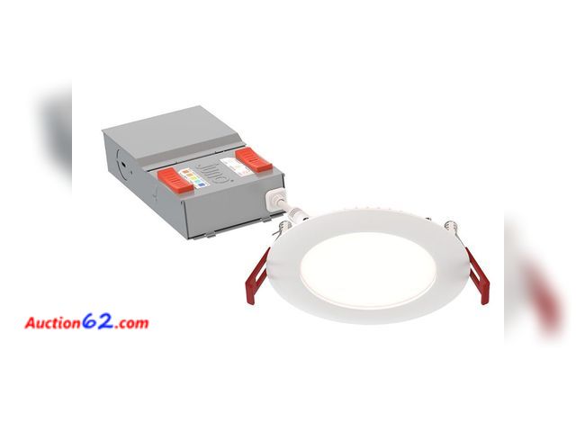 Lot 44-4006w - Juno WF4 ALO19 SWW5 90CRI MVOLT MW M6 Canless LED Wafer Downlight, Switchable White 2700K-5000K, Adjustable Lumens, Flat Trim, Matte White, ...