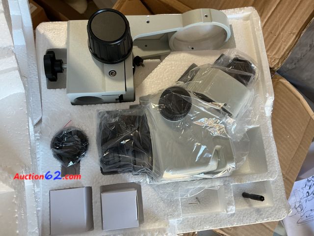 Lot 44-166m - $219.99 Retail price - ZTEEERS Stereo Microscope,Binocular Microscope，with 56-Bulb LED Ring Light,6X-45X Magnification,WF10X Eyepieces,0.6X-...
