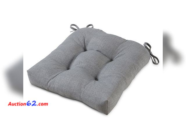 Lot 44-168e - Lot of (2) Greendale Home Fashions Tufted Outdoor 20   X 20   Seat Cushion  Heather Gray See All Photo's Appears New, A basic inspection has...