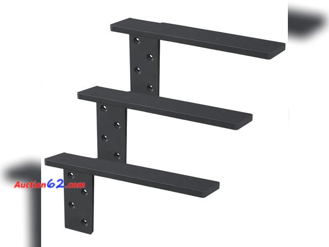 Lot 44-253a - Free Hanging Side Wall Floating Shelf Bracket 3 Pack 20 Inch Heavy Duty Countertop Support Bracket for Breakfast Bars Cabinet Granite Counte...