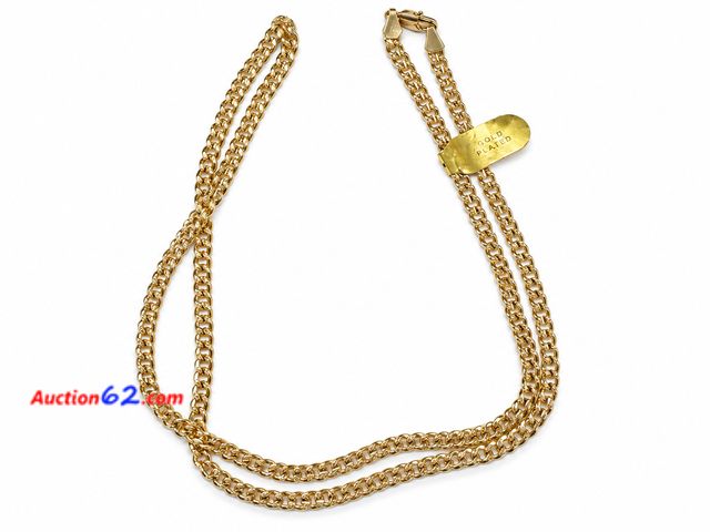 Lot 44-6025m - 24 in 14k plated made in Korea. Cuban style necklace. Appears New, A basic inspection has been given to this item. Sold AS-IS. See All Photo...