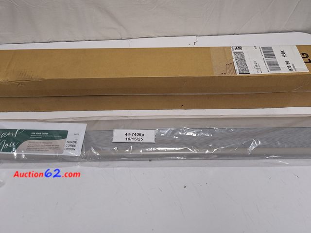 Lot 44-7406p - Lot of (2) 1.5" cordless gray 35" width × 72" length dark out blinds  Appears New, A basic inspection has been given to this item. Sold AS-I...