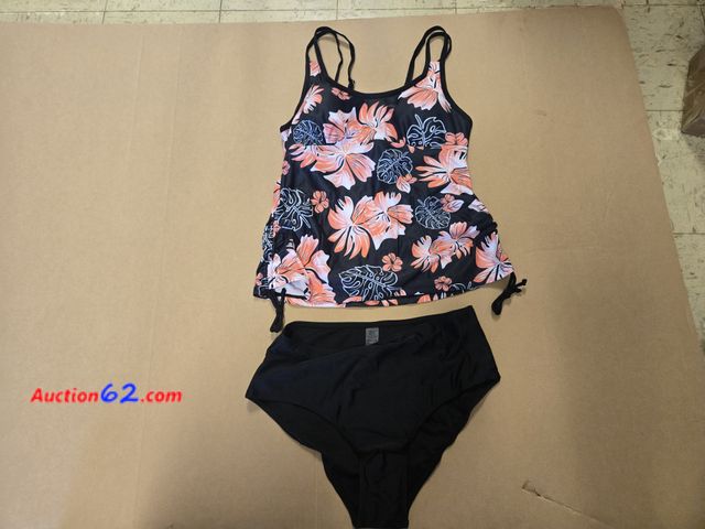 Lot 44-6873g - Size Small Aleumdr Womens Blouson Tankini Swimsuits Athletic Two Piece Strappy Tummy Control Bathing Suits with Bottoms Appears New, A basic...
