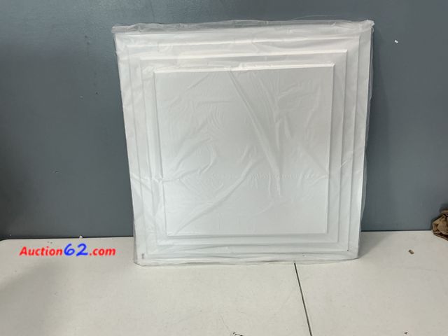 Lot 44-2569a - Art3 Decorative 3D Ceiling Tile White Pack Appears New, A basic inspection has been given to this item. Sold AS-IS. Not Tested See All Photo...