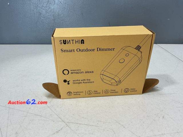 Lot 44-2863e - SUNTHIA Smart Outdoor Dimmer Works with Alexa and Google Assistant Appears New, A basic inspection has been given to this item. Sold AS-IS. ...