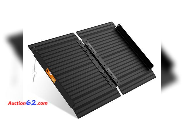 Lot 44-381M - FACHNUO Black Aluminum 2FT Wheelchair Ramp, All-Weather Use, Easy to Clean See All Photo's Appears New, A basic inspection has been given to...