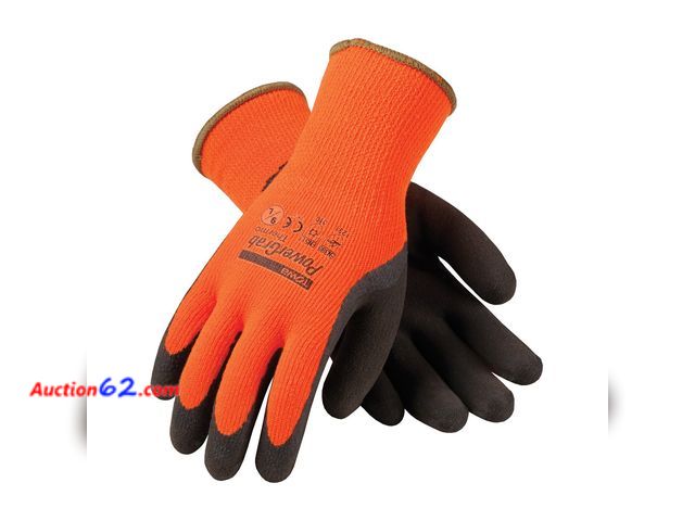 Lot 44-1857a - 3 Pack Powergrab 41-1400 Thermal Hi-Vis Orange/Black Cold Condition Work Gloves (XLarge) See All Photo's Not Tested E-Commerce Return, A bas...