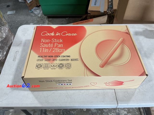 Lot 44-1164j - Cook in Craze Non-Stick Saute Pan 11in Not Tested Appears New, A basic inspection has been given to this item. Sold AS-IS.