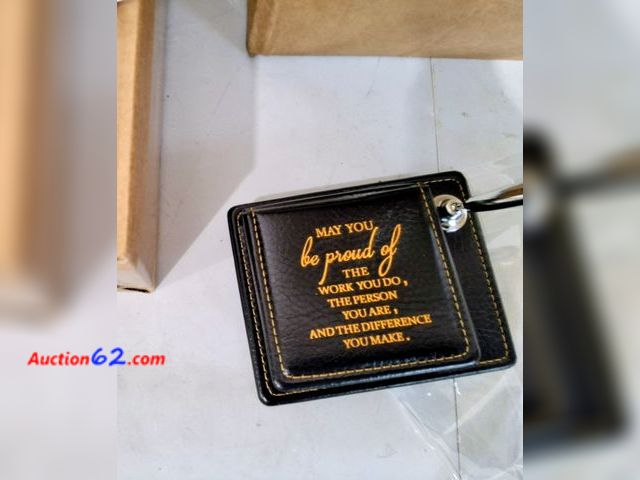 Lot 44-7208e - Lot of (2)  Tanceur 20 pcs appreciation sticky note holder gifts bulk, inspirational thank you sticky note holder, PU leather memo box with ...