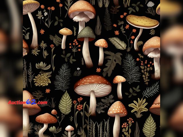Lot 44-567m - HENNOR Black Gold Mushroom Vintage Peel and Stick Wallpaper 17.5” x 118” Not Tested See All Photo's Appears New, A basic inspection has been...