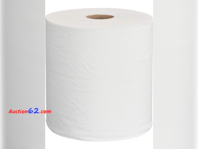 Lot 44-7486g - Amazon Commercial 1-ply white hardwound paper towels, compatible with universal dispensers, 800 feet per roll (6 rolls) Appears New, A basic...
