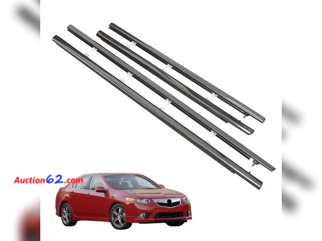 Lot 44-4008e - labwork Car Window Moulding Trim Seal Belt Weatherstrip Window Seal Replacement for TSX 2009 2010 2012 2013 2014 Chrome 4 Pieces 72410-TL0-0...