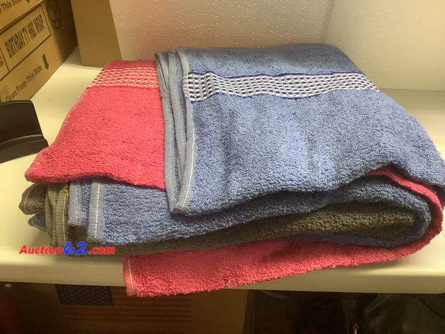 Lot 44-6242e - Lot of 4 assorted colors daily essentials soft and absorbent towels. 27.5 x 55  Appears New, A basic inspection has been given to this item....