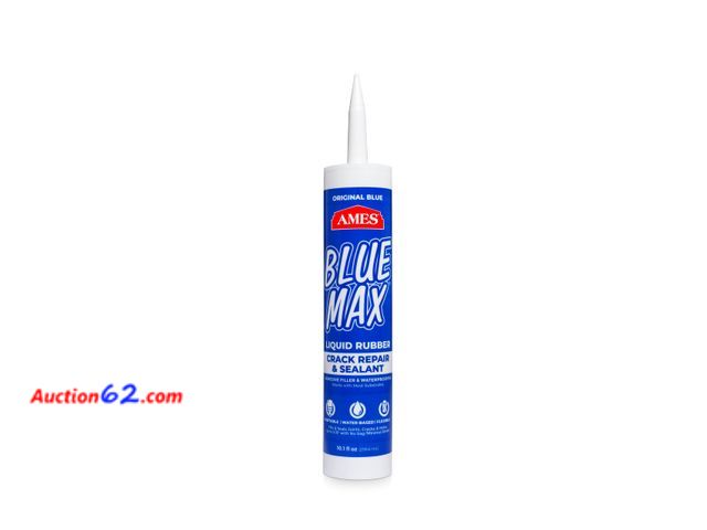 Lot 44-1912i - Ames Blue Max® Liquid Rubber Crack Repair &amp; Sealant - 10.1 Ounce Cartridge Paintable Waterproof Sealant - Perfect for Shower and Tub Det...