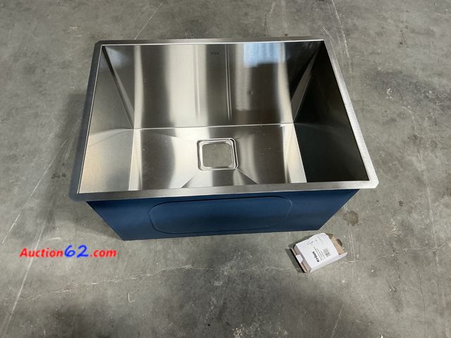 Lot 44-120a - $313.95 Retail price - (Missing Towel and Strainer)KRAUS Pax 24-inch 18 Gauge Undermount Single Bowl Stainless Steel Laundry and Utility Sin...